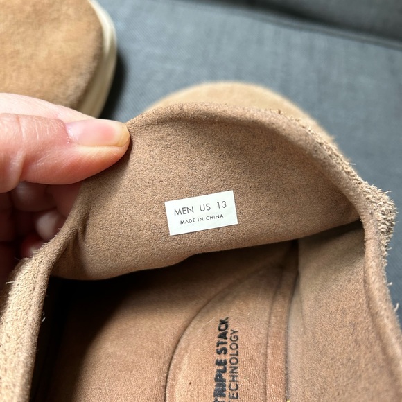 LUSSO CLOUD CHESTNUT BROWN SHORTBREAD SOLE SUEDE SLIDE SHOE /slipper men’s 13 - Picture 4 of 4